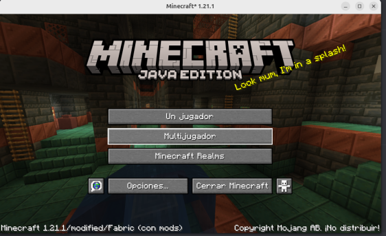 Pantalla principal de Minecraft con TLauncher